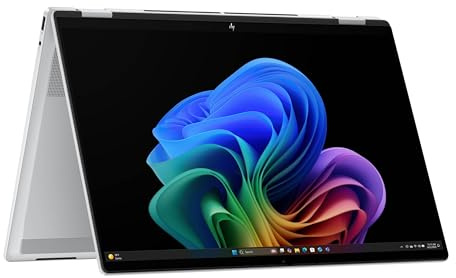 HP OmniBook X Flip AI PC 16-as0000slx, Convertibile, Copilot+ PC, Intel Core Ultra 7 256V, 16 GB RAM, 1 TB, Display 16 Touch 2K OLED 300 nits, Notebook, Windows 11, Laptop, Argento