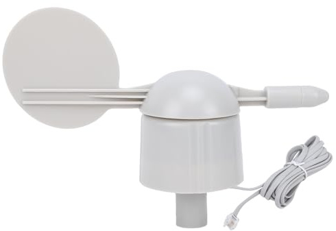 Naroote Sensor de Dirección del Viento Medidor de Veleta Anemómetro de Estación Meteorológica con Interfaz RJ11 para Estación Meteorológica WH2081 Uso Doméstico en Exteriores