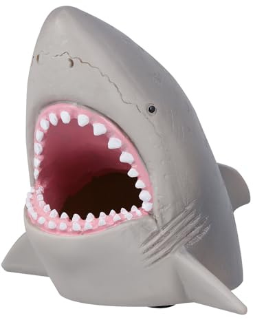 GALPADA Shark Pen Holder Mobile Phone Holder and Cellphone Dock Resin Tablet Stand with Adorable Shark Shape, Multifunctional Cellphone Bracket for Study and Living Room Use Random Color