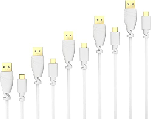 KabelDirekt – Micro USB Kabel – 5x 1,5m (USB 2.0, Ladekabel, Datenkabel, weiß) – TOP Series