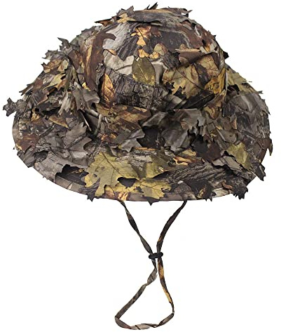 3D Blätter Camo Ghillie Hüte Outdoor Sonnenschutz Angeln Jagdkappe Breiter Krempe Flap Hut