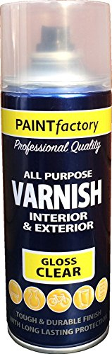All Purpose Gloss Varnish 400ML - Professional Satin Finish Spray Wood Color Paint