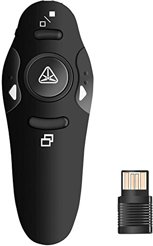 Mando a distancia inalámbrico USB para presentaciones en PowerPoint, 2,4 GHz, con puntero rojo para profesor, conferenciantes y ponentes