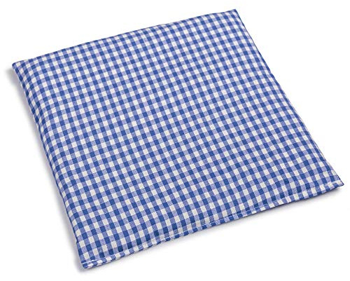 Kirschkernkissen 24x24cm blau-weiß | Wärmekissen und Kältekompresse. Kirschkernsäckchen als Wärmekissen & Kältekompresse