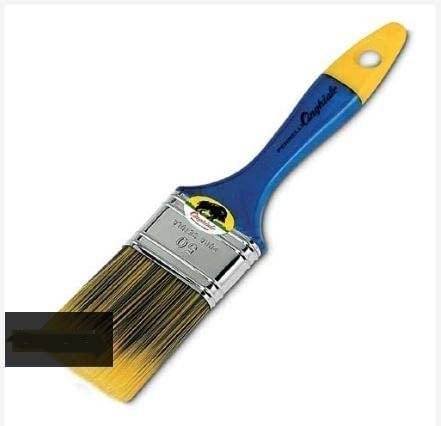 Pennellessa per smalti all'acqua - con ghiera nichelata e manico in plastica pieno bicolore. Realizzata al 100% con filamenti sintetici in PBT