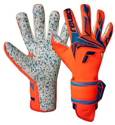 Reusch Profi Torwarthandschuhe Erwachsene |starker Grip & optimale Passform | 4mm Profi-Haftschaum, für Training & Spiel, geeignet für Kunstrasen & Naturrasen, Größe 7,5-12, Attrakt Freegel Fusion