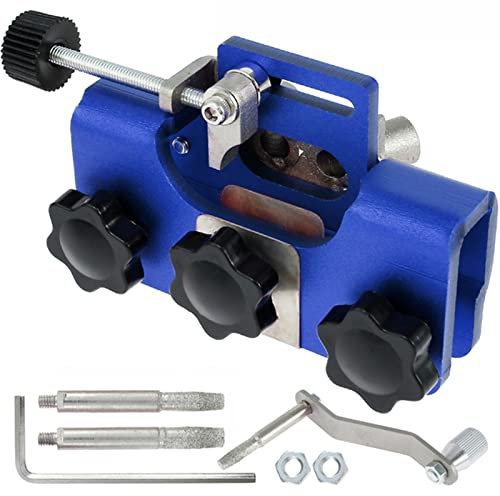 ZPYXBH Chainsaw Chain Sharpener, Manual Timberline Chainsaw Sharpeners Chain Sharpening Jig Kit, Portable Hand Crank Chain Saw Shaperener Tool Suitable for Chain Saws And Electric Saws,Blue