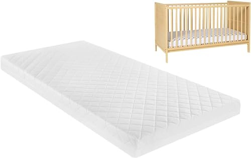 DURAFOAM Toddler & Children's Breathable Quilted Extra Thick Cot Bed Mattress - For John Lewis, Stokke, Mamas & Papas - Hypoallergenic, with Removable Washable Cover - 140 x 70 x 7.5cm