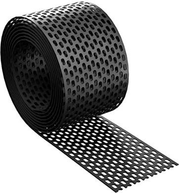 5m Traufgitter Eurovent® Lüftungsband Lüftungsgitter Vogelschutzgitter Sperling RAL9005 Schwarz (Breite: 100mm)