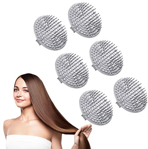 Xinjieda 6pcs Scalp Massager,Scrubber,Waterproof, Flexible Shampoo,Use in The Shower or Bath - Head and Beard Scrubber - for Women and Men