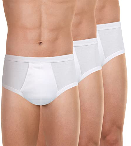 Eminence - Lot de 3 Slips Homme Taille Haute Ouvert Les Classiques - Taille : 6 - Couleur : Blanc