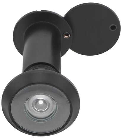 HOJLKLD Spioncino per porte, spioncino in ottone a 200 gradi con diametro di 16 mm e copertura per la privacy per porte da 35 a 55 mm (nichel satinato)