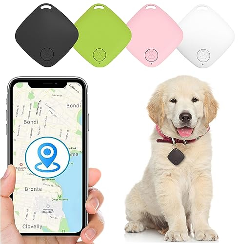 HDAKDDHG Lot de 4 localisateurs de clés, localisateur d'objets Bluetooth intelligent avec alarme anti-perte, étiquette de suivi de téléphone Bluetooth compatible avec Android et iOS, convient pour les