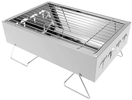 Holzkohlegrill Picknickgrill Tragbarer BBQ-Edelstahl-faltender BBQ-Grill-Camping-Grill-Tischgrill-Camping, Der Kleinen Grill Kocht Holzkohlegrills Holzkohle Grill