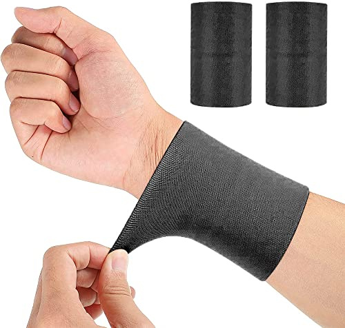 Muñequera, 1 Par 20-30mmhg Muñequera Tendinitis Muñeca para Túnel Carpiano, Tendinitis, Distensiones y Esguinces, Muñequeras Elástica para Mujeres y Hombres, Muñequera Tunel Carpiano (Small, Negro)