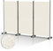 Ansobea Biombo biombo con ruedas, divisor plegable de 3 piezas, 263 x 181 x 30 cm, para dormitorio, protección visual de fibra de poliéster, fácil instalación (beige)