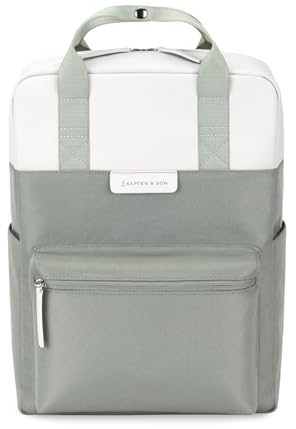 Kapten & Son Rucksack Bergen Muted Sage 11 L | Rucksack Damen & Herren Mint | Tagesrucksack mit 13 Laptopfach | vegan & wasserabweisend