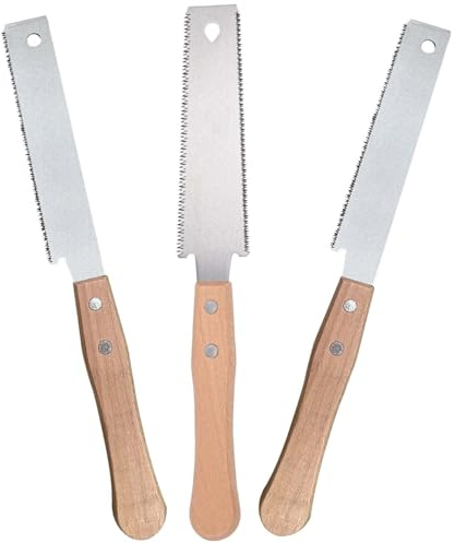 Set di 3 seghe giapponesi, 300 mm con denti per sega a doppio lato, seghe giapponesi, seghe giapponesi, sega giapponese Dictum, sega a mano per sezione trasversale, taglio longitudinale