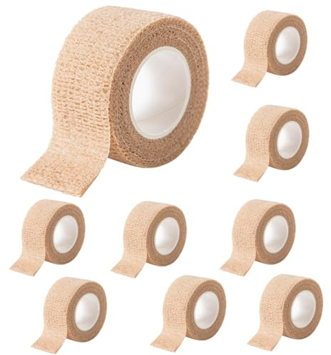 JchEnye 8 st självhäftande bandage, andningsbart bandage, första hjälpen-självhäftande bandage, sportskador, handledsskydd för veterinärmedicinska hundar (2,5 cm x 4 meter)