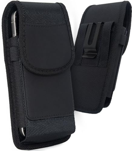 URDIKKG Handy Gürteltasche Premium Gürtel Tasche Handytasche Halterung Universal für Phone (Schwarz, S)