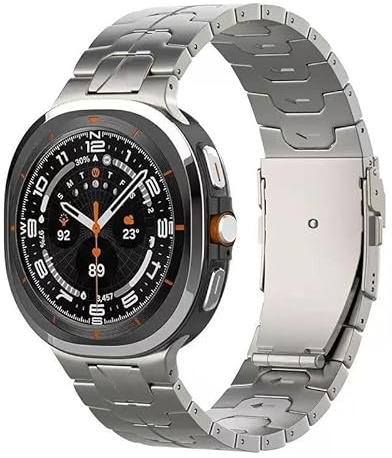 synsing titanarmband för Samsung Galaxy Watch Ultra 47 mm (2025), inget Gap-klockarmband med integrerat spännband, ersättningstillbehör för Galaxy Watch 7 Ultra (2024), 47mm