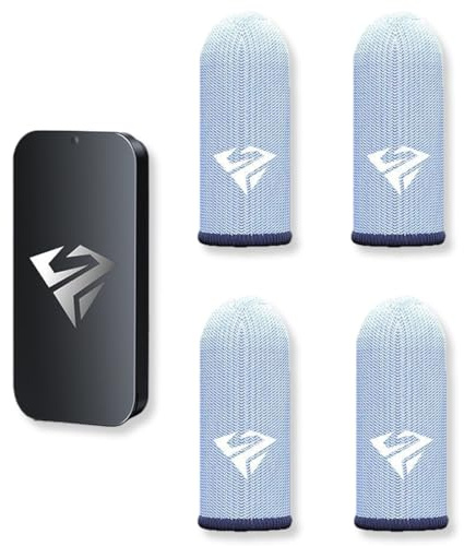 OUDQFCJ 4 Piezas Gaming Finger Sleeves - para el Juego móvil - PUBG Finger Sleeve - Finger Sleeve Gaming - PUBG Mobile Gaming Finger Sleeve - Dedales Para Jugar Al Movil