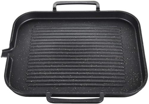 QTYQWC Cocina Pan de cocción Antiadherente Grilla Pan de Hierro Fundido Placa de sartén Reversible de planchas