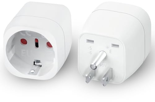 SUNNIFLY 2 Stück EU zu USA Adapter Steckdose, Reiseadapter USA, Adapter USA Deutschland Stecker, Steckdosenadapter Typ B für USA, Kanada, Thailand, Mexiko