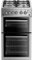 Flavel MLB52NDS 50cm Freestanding Gas Cooker with Gas Grill – Silver & Stainless Steel – Double Oven, Enamel Pan Supports, Rotary Controls