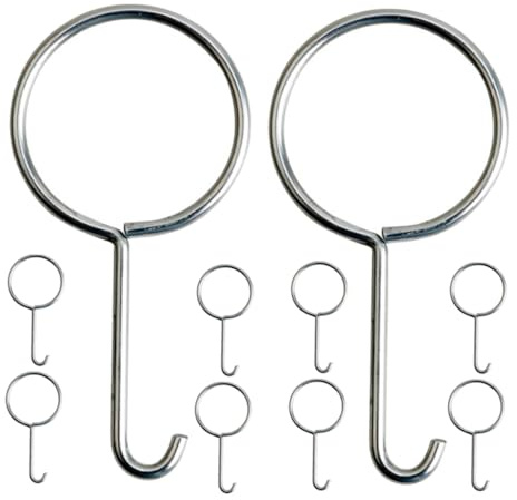 NUOBESTY 10pcs Stainless Steel Drain Hooks Ergonomic Lifting Tools for Shower Grate Removal Comfortable Grip Drainage Lifter Easy to Use Drain Removal Key for Cleaners