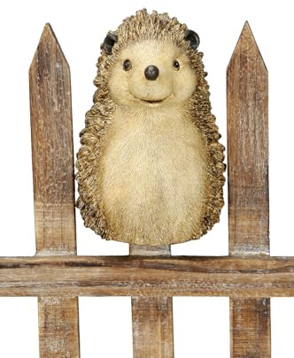 itsisa Zaunhocker Igel H:16 cm aus Polyresin - Zaun Deko Garten, Tierfigur Pfostenhocker, Zaunfigur, Gartendeko, Zaunstecker