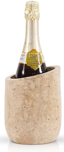 SPESHSTONES Marble Wine Chiller Handmade 7 Inch Champagne Chiller for Party - 750ml Wine Bottle Cooler for Kitchen, Bar Cart Decor to Chill & Keep Bottles Cold with Unique Wine Lovers Gift
