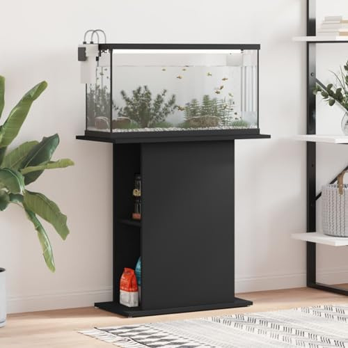 Rantry Aquariumst?nder Schwarz 75x36x72,5 cm Holzwerkstoff Aquarium Unterschrank Model833648