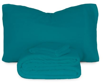Morbidissimi Set Lenzuola Completo Letto in Pile Coral Tinta Unita, Termico, Morbido, Caldo per Letto Matrimoniale Ottanio