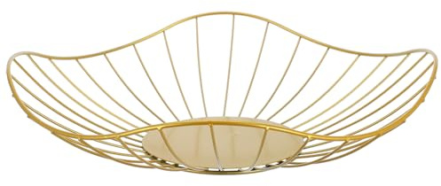 TOGEVAL Large Capacity Wire Fruit Basket with Robust Iron Frame, Elegant Vintage Snack Container for Kitchen and Desktop, Prevents Tipping and Provides Ample Room for Fruits