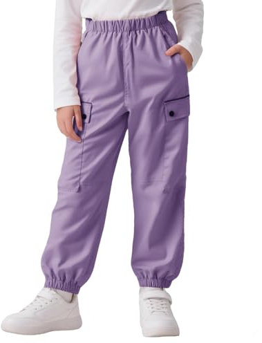 Keyck Cargohose Mädchen Wasserdicht Jogginghose Kinder Gr.128-134, Lila