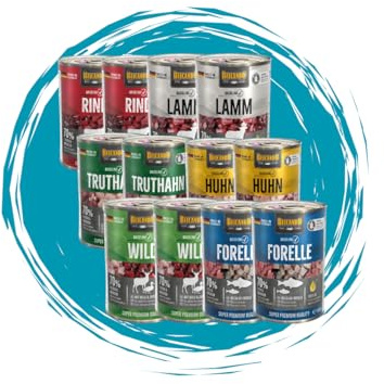 Belcando Baseline Sparpaket 2x6x400g – Nassfutter Mix für Hunde mit 6 Sorten: Forelle, Rind, Lamm, Huhn, Wild & Ente, Truthahn – Premium Hundenahrung aus Deutschland – ohne Zucker & Soja