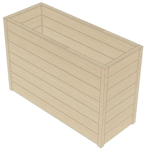HORI Hochbeet Kit, Holz Stecksystem 80 cm hoch – Pflanzkasten Bausatz aus Fichte, 18 mm Wandstärke für Garten, Gemüsebeet & Kräuterbeet – DIY Pflanzkasten, in 15 Größen: Modell Düsseldorf (45x120)