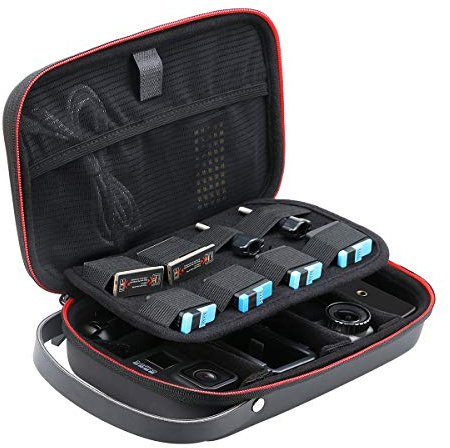AFAITH Estuche Transporte Accesorios para Cámara Acción, Bolsa Almacenamiento Impermeable para Hero 12 11 10 9 8 7 6 5 Black,SJCAM,Sony,Insta360,dji OSMO,Xiaomi Yi,AKASO,Cámara Deportiva