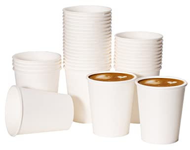 [8 onzas] tazas de papel 100 unidades – tazas desechables, tazas de café, tazas calientes, tazas de papel de agua para bebidas, té, utilizado para fiestas, hogar | oficina