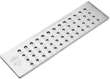 52 agujeros carburo de tungsteno alambre Drawplate para la joyería que hace la forma redonda 0.26-4.0m m