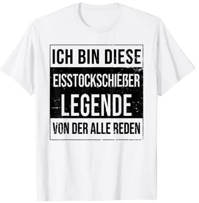 Eisstock-Curling Geburtstag geboren Legende Eisstockschießen T-Shirt