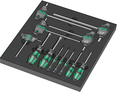 Wera 05150104001 9713 Schaumstoffeinlage, Hex Schraubendreher Set 1, 12-teilig