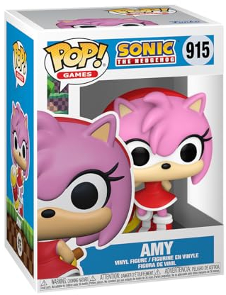 Funko Pop! Games: Sonic - Amy Rose - Sonic The Hedgehog - Figura in Vinile da Collezione - Idea Regalo - Merchandising Ufficiale - Giocattoli per Bambini e Adulti - Games Fans