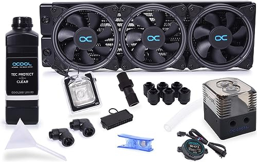 Alphacool Wasserkühlung 11987 Core Wind 360mm ST30 Set mit Eisblock Aurora XP³ Light CPU-Kühler für Desktop, 5 cm x 152 mm, 35 dB, 5 V, 1.32 W, Wasser, 5 cm