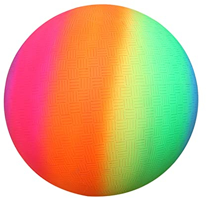 HOTMNTY Palla arcobaleno in PVC, per bambini, multicolore, per interni ed esterni, 1 pezzo