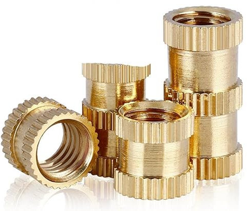 Einpressmutter M1,6 M2 M2,5 M3 M4 M5 M6 M8 M10 Massives Messing Kupfergewinde Spritzguss Rändel Eingebettete Einpressmutter – 50 Stück M3 (Außendurchmesser 4,5 mm), Länge 2 mm