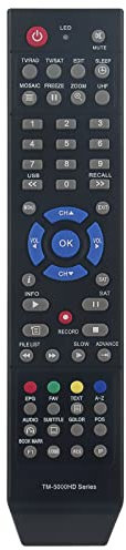 TM-5000HD VINABTY Replacement Remote Control Fit for Technomate HD Satellite Receiver TM-5402 HD M2; TM-5402 HD M3; TM-5402 HD; TM-5402HD CI+ Super+;