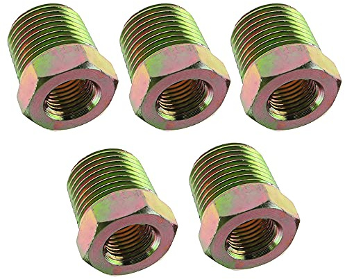 5 Pcs Threaded Bush Adapter BSP Fittings, 1/2 to 1/4 bsp Reducer | 1/2 External Thread to 1/4 Internal Thread, BSP Fittings for Joining Air Line Hose