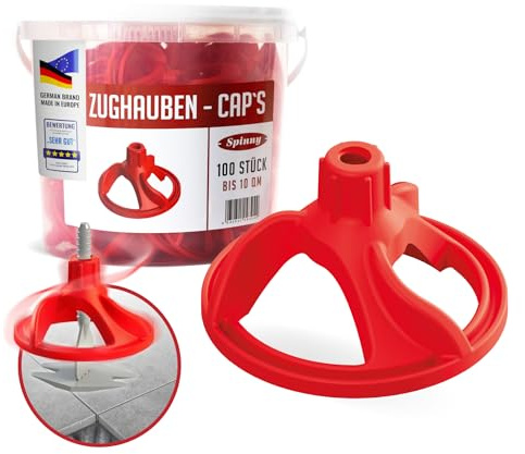NIVILLI SPINNY Lot de 100 systèmes de nivellement professionnel, aide à la pose, compatible avec les languettes de traction Spinny Tabs, languettes filetées. - Outil de carrelage, aide à la pose de